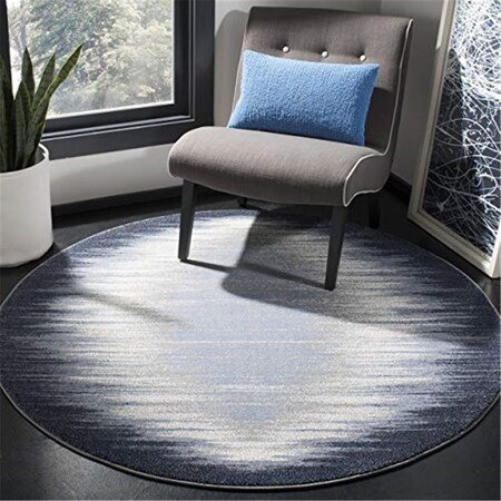 Safavieh 5 ft. 3 in. x 5 ft. 3 in. Galaxy Round Power-Loomed Rug Blue & Navy GAL114M-5R